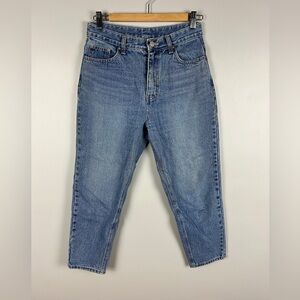 DOUBLE‎ M Tapered Straight Jeans Blue Size 28 Ankle 100% Cotton Relaxed Casual